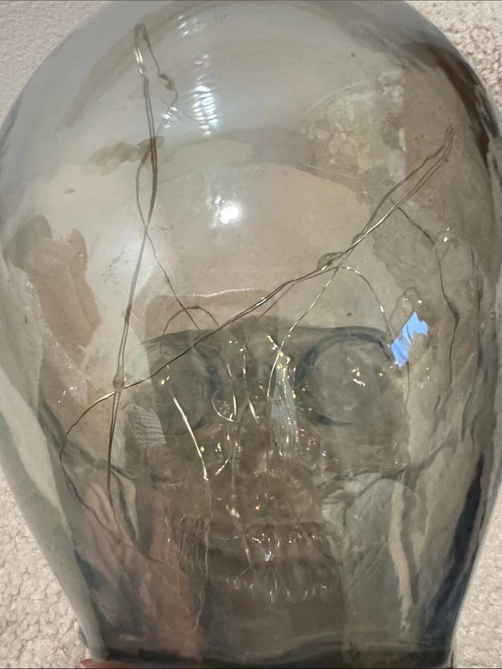 Luster Glass LED Skull  - LUX Halloween decor